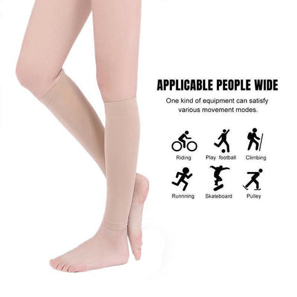 Compression Socks Leg Calf Foot Support Sleeve Relieve Varicose Veins Stockings Nude - Aimall