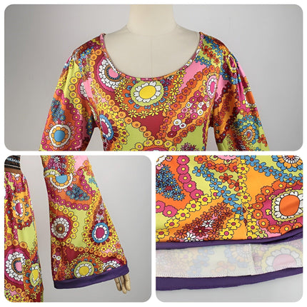 70 S Retro Disco Hippy Dress Hippie Costume Dress Primitive Tribal Goddess - Aimall
