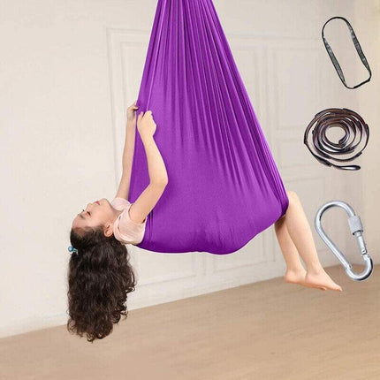 Elastic Swings Hammock Soft Yoga Sensory Cuddle Kids Autism Therapy Seat Swing - Aimall