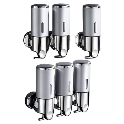 Stainless Steel Lever Soap Dispenser Manual Push Shower Gel Hotel Bathroom Use