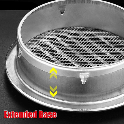 Stainless Steel Exhaust Fan Vent Outlet Flat Hood for Bathroom Kitchen Outlet