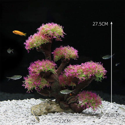 Fish Tank Decoration Resin Crafts Rockery Sunken Wood Moss Water Grass Tree