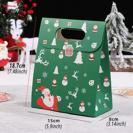 50PCSChristmas Candy Biscuit Packaging Box Gift Bag Baking Hand Treats