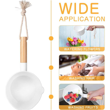 Wooden Handle Water Spoon Kitchen Ladle Spoon for Cooking and Serving Soup