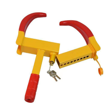 Heavy Duty Wheel Clamp Lock Vehicle Caravan Car Security Anti-Theft W/ 2Keys - Aimall