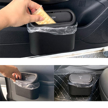Car Wastebasket Door Mounted Multifunctional Storage Box Trash Bin Organizer