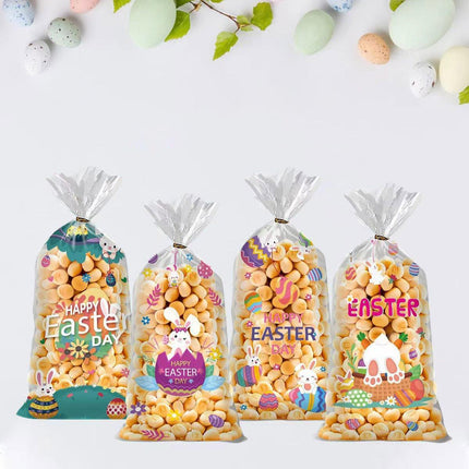 150pcs Easter Candy Gift Bags Party Favour Flat Pouches Holiday Treat Bags