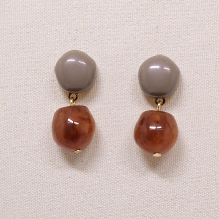 Vintage Coffee Earrings for Women Artistic Temperament Retro Style Jewellery