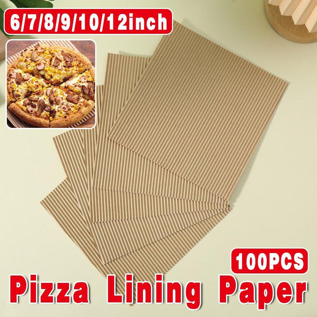 100PCS Pizza Box Pads Greaseproof Paper Food Liners Oil Resistant Pizza Mat