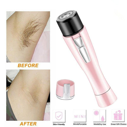 Women’s Facial Electric Shaver Hair Remover Trimmer Body Face Leg Bikini Armpit - Aimall