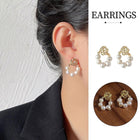 Vintage Style Imitation Pearl Earrings Women Classic Studs Fashion Jewelry