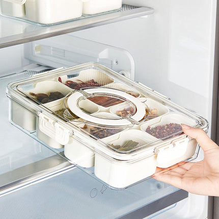 Food Grade Airtight Storage Box Portable Multi-compartment Seasoning Container