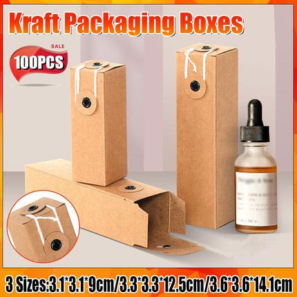 100PCS Kraft Paper Box Lipstick Perfume Essential Oil Cosmetics Packaging Boxes Aimall