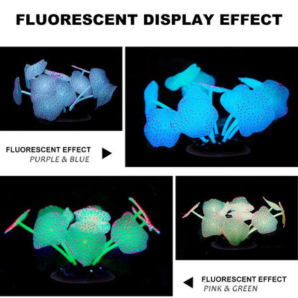 Silicone Artificial Aquarium Plants Underwater Fish Tank Decoration Decor Set