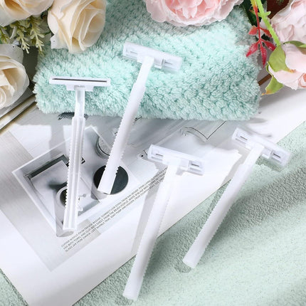 50pcs Hotel Razor and Shaving Cream Set for Guesthouse Bathroom Travel Use