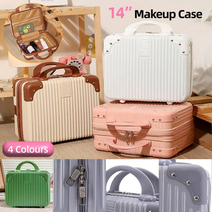 Portable Womens Mini Luggage Case Lightweight Large Capacity Cosmetic Bag