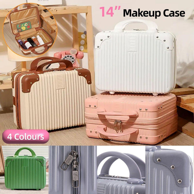 Portable Womens Mini Luggage Case Lightweight Large Capacity Cosmetic Bag