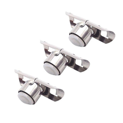 3X Stainless Steel Sparkling Wine Stopper Champagne Stopper Bubble Fizzy Bottles - Aimall