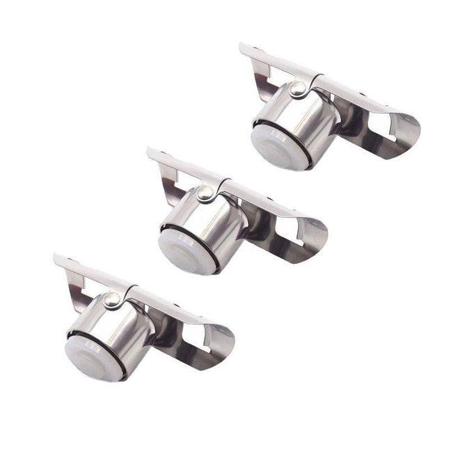 3X Stainless Steel Sparkling Wine Stopper Champagne Stopper Bubble Fizzy Bottles - Aimall