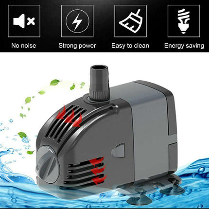 Adjustable Flow Aquarium Pump Water Submersible Fish Tank Fountain Pond Marine - Aimall