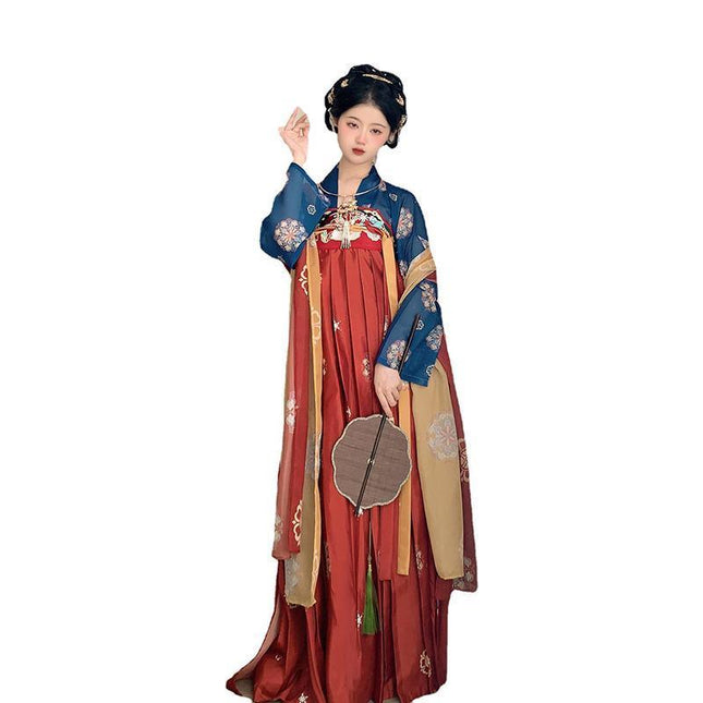 Hanfu Women Chinese Style Ancient Costume Spring Waist Skirt Festival Clothing - Aimall
