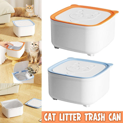 Large Cat Litter Box with Flip Lid Covered Cat Litter Bin for Easy Cleaning
