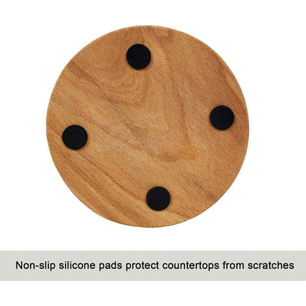 Beech Wood Vertical Paper Roll Holder Creative Kitchen Tissue Rack Storage Stand