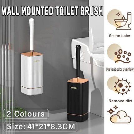 Silicone Toilet Brush Wall-mounted Design for Toilet Cleaning
