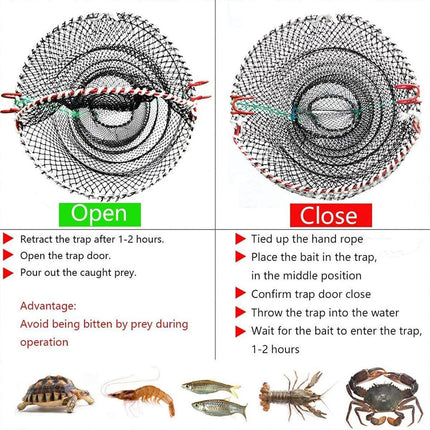 2PCS Shrimp Crab Lobster Fishing Net Fish Trap Cage for Carp Crucian Breeding