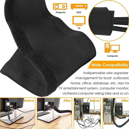 3 Rolls Cable Sleeves Wire Management Protection Sleeves Durable Finishing Cover