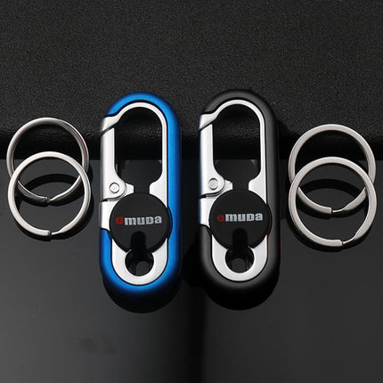 Keychains Fashion Men's Stainless Steel Ring Creative Metal Car Accessory Gift - Aimall