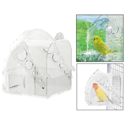 Parrot Bathing Cage Accessories Large Multi Purpose Bird Bathtub Sleeping Nest
