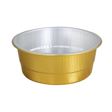 50PCS Thickened Round Aluminum Foil Containers with Plastic Lids
