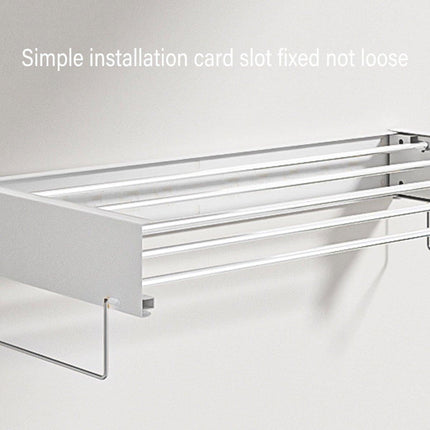 Foldable Wall Hanging Clothes Drying Rack Invisible Balcony Towel Laundry Rack