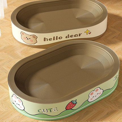 Extra-Large Oval Cat Scratching Board Durable Pet Toy Cat Kittens Wear Resistant