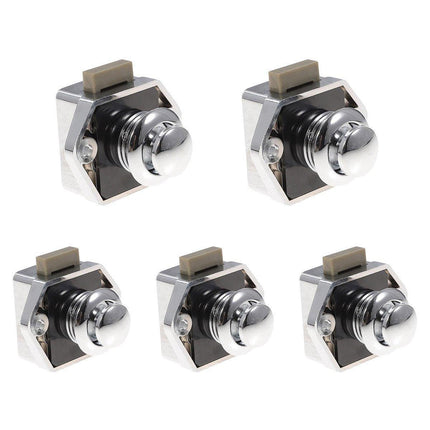 5PCS Cabinet Door Lock Push Button Latch Small Hanger Lock for Camper Caravan