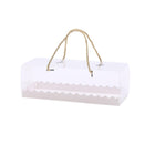 25pcs Rectangular Transparent Cake Roll Packing Box Portable Swiss Pastry Box