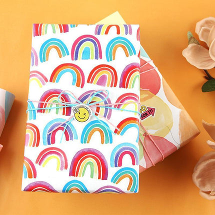 Rainbow Wrapping Paper All Occasions High Quality Coated Clear Textured Patterns