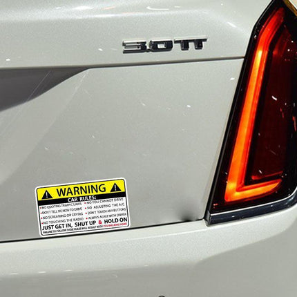 2X Vehicle Rules Visor Warning Sticker Funny Car For JDM Truck Humor Hoon - Aimall