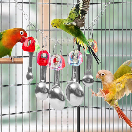 Parrot Chew Toys Spoon String Toys Bird Play Toy for Beak Exercise and Fun