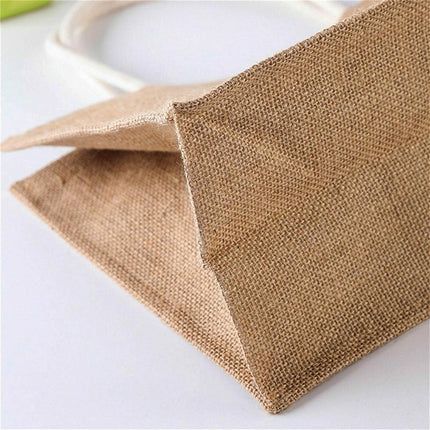 Unprinted Linen Handbag Good Product Companion Gift Linen Hemp Jute Shopping Bag - Aimall