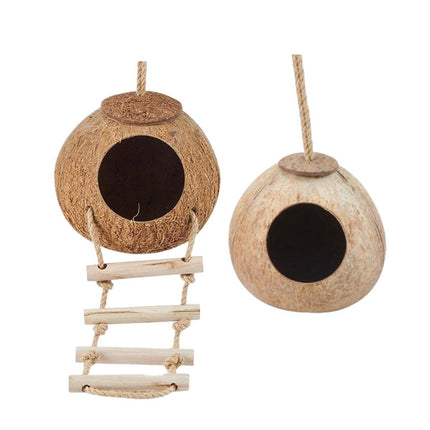 Lanyard Birdhouse Parrot Coconut Nest Bed Hanging Bird Cage for Small Birds