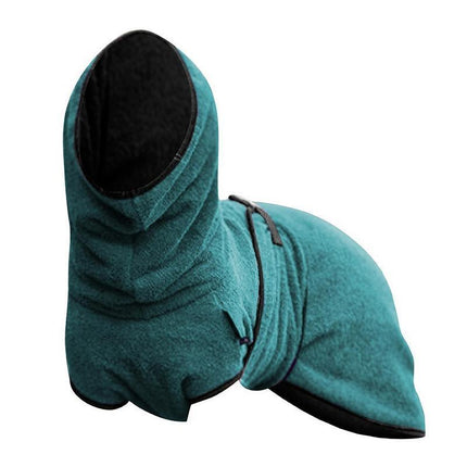 Pet Bathrobe Clothes Dog Towel Drying Robe Soft Warm Super Absorbent Lake Blue - Aimall