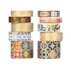 Gold Foil Washi Tape Set Decorative Craft Tape for Gift Wrapping Scrapbooking
