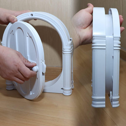 Controllable Cat Dog Door Flap for Pet House Adjustable Entry Exit Pet Door