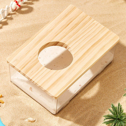 Transparent Acrylic Hamster Bathroom Dual Use Large Toilet Bath Sand Urine Basin