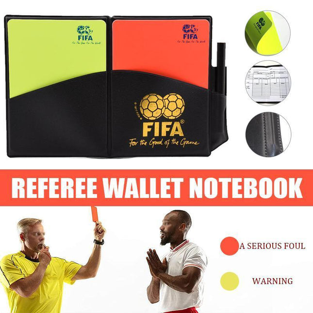 New Sport Football Soccer Referee Wallet Notebook with Red Card and Yellow Card - Aimall