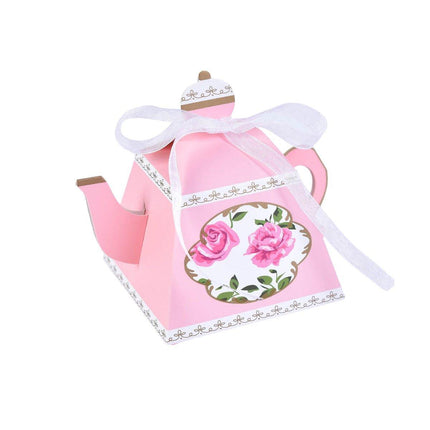 50Pcs Teapot Candy Boxes Wedding Favor Gift Packaging Tea Party Decorations