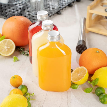 20x Clear Plastic Juice Bottles 250ml 350ml Reusable Milk Tea Beverage Bottles
