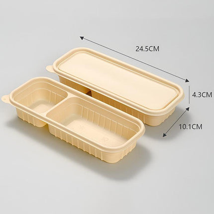 Biodegradable Corn Starch Meal Prep Containers Lids Durable Multi Compartment